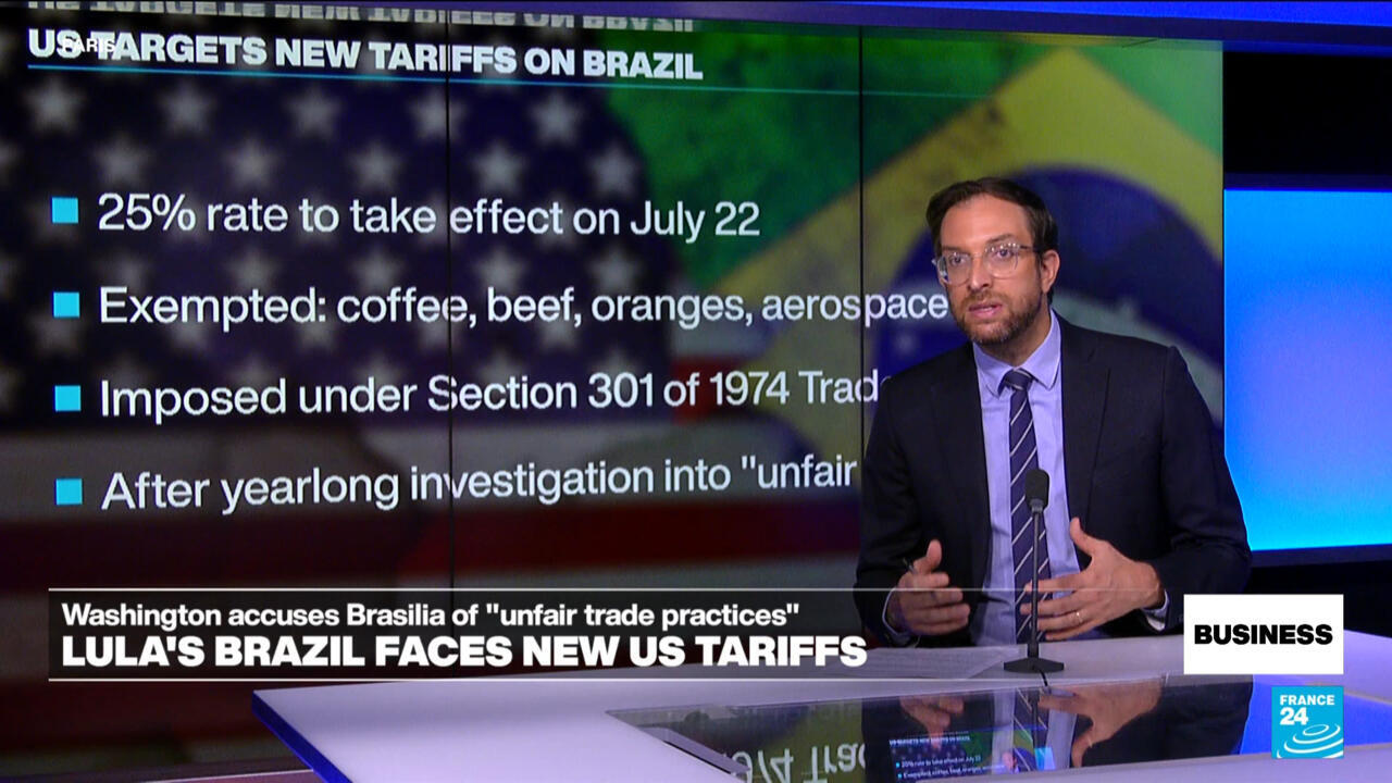 US imposes a 25 percent tariff on some Brazilian imports, citing unfair trade practices – Business